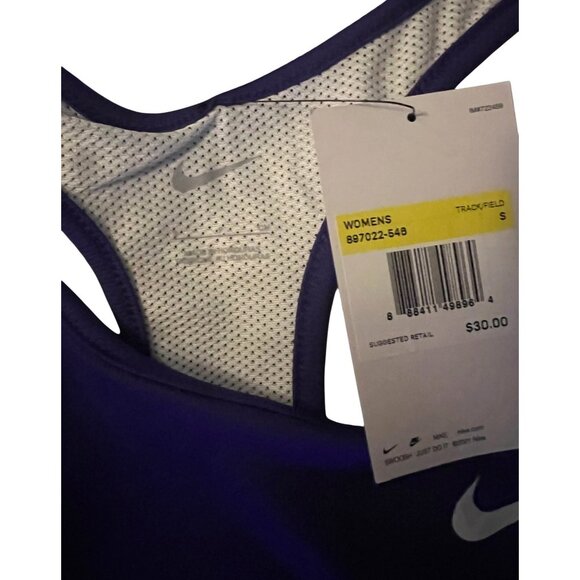 Nike Racerback Tank Top Purple & White - New! Women's Small - Picture 5 of 6